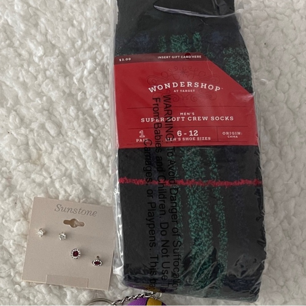 Wondershop Super Soft Socks pair and post earrings